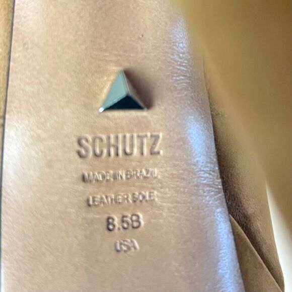 SCHUTZ July Suede Nubuck Platform High Heel Bootie Boots Sz 8.5 - Picture 11 of 11